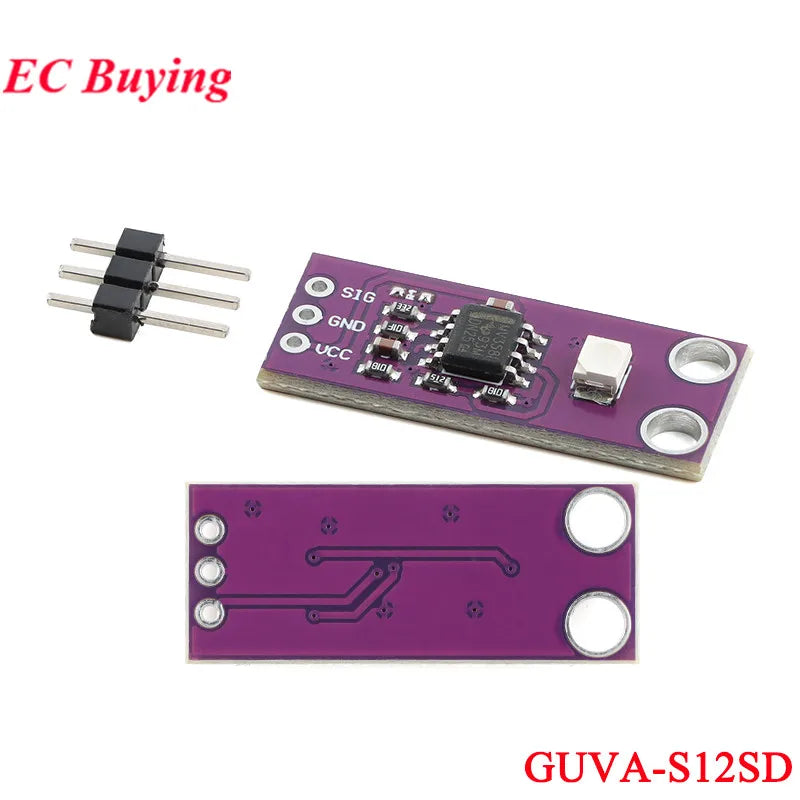 10Pcs/1pc UV Detection Sensor Module CJMCU-GUVA-S12SD VEML6075 VEML6070 UVA UVB S12SD ML8511 Ultraviolet Ray Light For Arduino