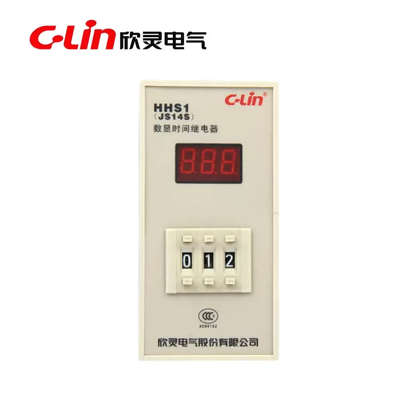 New C-Lin Time Switch Relay HHS1(JS14S) HHS1-1(DH14S) 9.9S 99S 99M 9.99S 99.9S 999S 999M 99.99S 9999S 99M59S AC380V AC220V DC24V