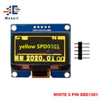 1.54 Inch OLED Module 5 Pin 7 Pin White Blue Yellow SPI IIC I2C Interface SSD1309 SPD0301 Driver 128x64 Display Screen Board