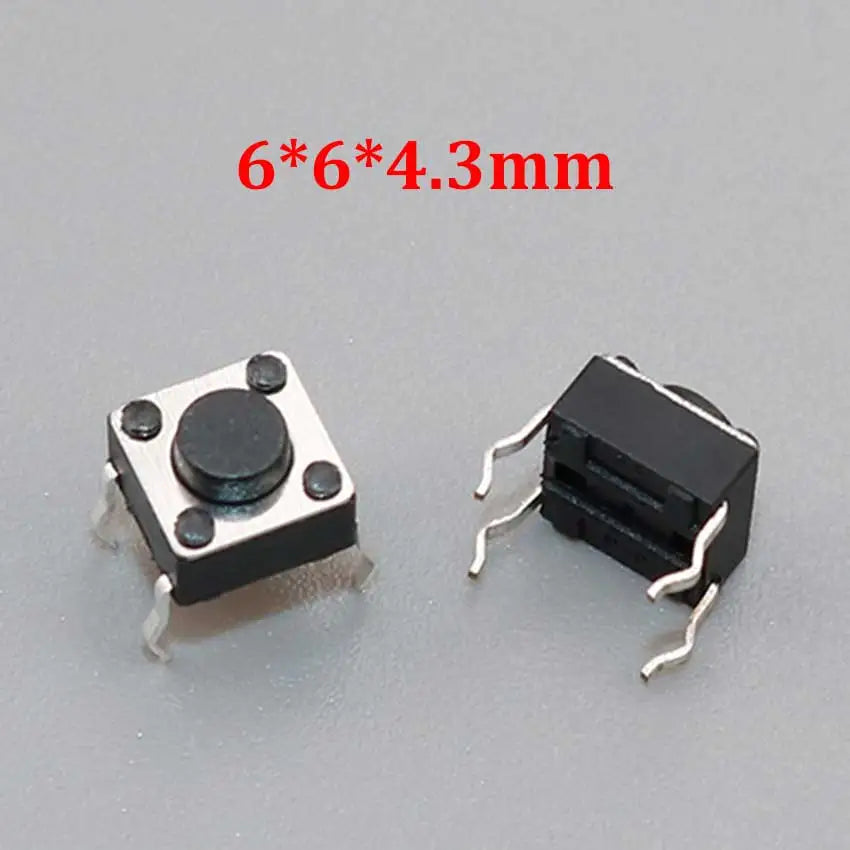 20/50/100pcs 6x6 PCB Momentary Mini Micro Tactile Tact Push Button 4-Pin Self-reset Switch 6*6*4.3/5/6/7/8/9/10/11/12/13/14/15mm
