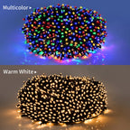 Waterproof LED Christmas Fairy String Lights White Warm RGB Lighting For Curtain Wedding Party Indoor Outdoor Home Decoration