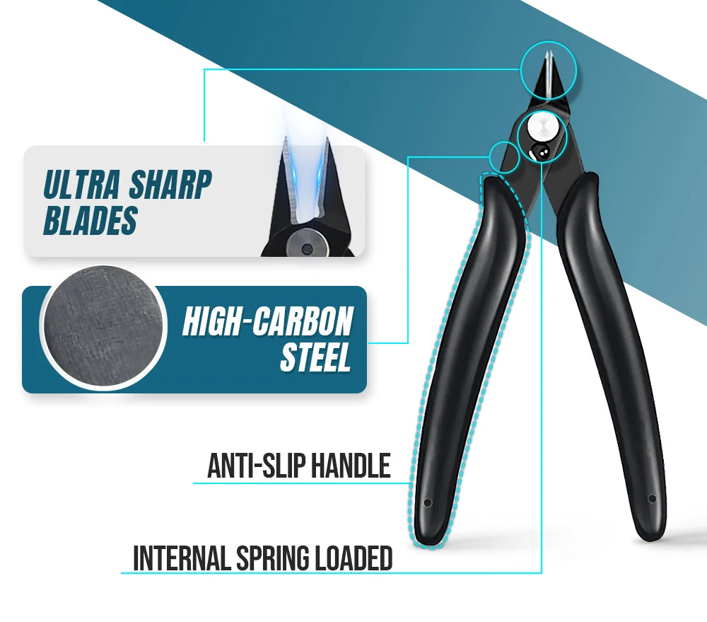 AMPCOM RJ45 Crimping Tool,Network Tool Kit for Cat5e Cat6, 7 in 1 Portable Ethernet Cable RJ45/RJ11 Crimper Kit with Soft Case