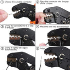 A58Z 620Pcs Connector Kit with Wire Crimper Plier 2.54Mm Pitch 1/2/3/4/5/6 Pin JST SM and 2.54 Mm JST XH Male/Female