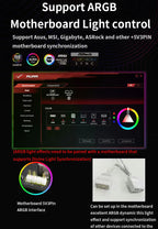 TEUCER Prism  ARGB PC Fan 12cm Computer Case Fan Kit Water Cooler 4pin PWM 5V 3PIN Cooling Fans
