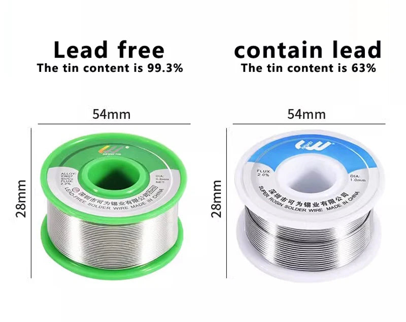 Solder wire high-purity rosin-containing tin wire lead-free tin wire with low temperature and environmental protection.