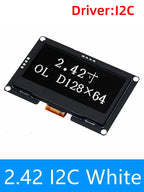 ‌2.42 Inch SSD1309 OLED Display Module 128x64 HD Screen - SPI/I2C Dual Interface 7-Pin Compatible with for Arduino UNO R3