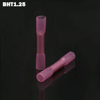 10/100Pcs Heat Shrinkable Cable Terminal Tube BHT0.5 BHT1.25 BHT2 BHT5 AWG22-10 Waterproof Butt Crimp Copper Insulated Connector