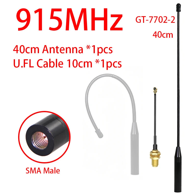 GIZONT LoRa 915MHz Antenna 17CM For MeshTastic LoRaWan 902-928MHz 20CM SMA Flexible Whip Antenna 40CM Enhanced Antenna