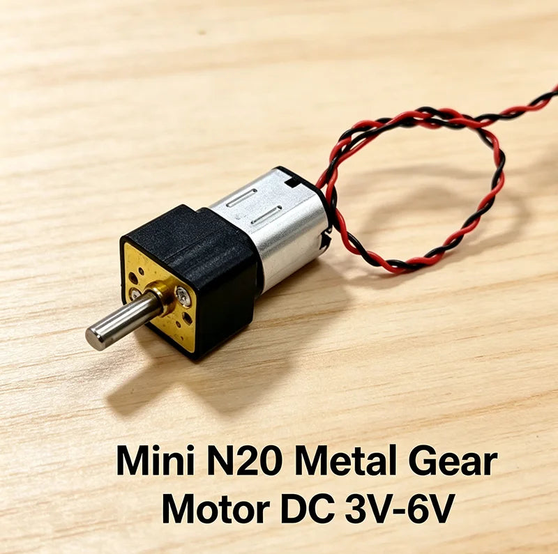 Mini N20 Metal Gear Motor DC 3V-6V 5V 170RPM Slow Speed DIY Robot Hobby Toy Model