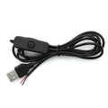 1.5M LED Strip USB Connector Cable Extension 2 Pin Power Supply Wire On/Off Switch Electrical 5V Wire For LED Lighting