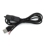 1.5M LED Strip USB Connector Cable Extension 2 Pin Power Supply Wire On/Off Switch Electrical 5V Wire For LED Lighting