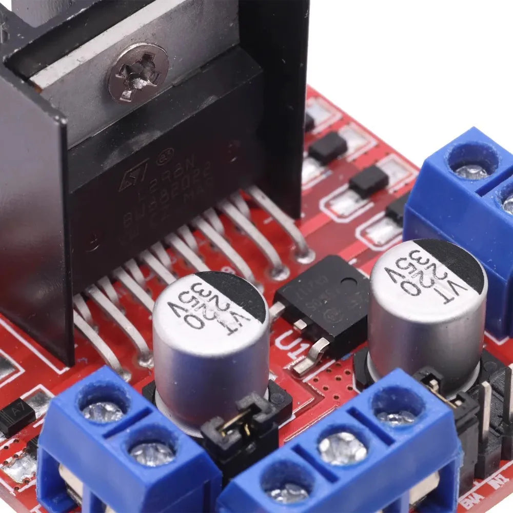 1~100Pcs L298N Dual Channel DC Stepper Motor Drive Controller Module Speed Regulation Driver Board Smart Robot DIY Accessories