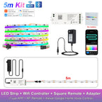 RGB-IC COB LED Strip with Tuya Wifi Controller 2.4G Remote Alexa Google Home Rainbow Color Addressable LED Tape 10m 20m 25m Kit