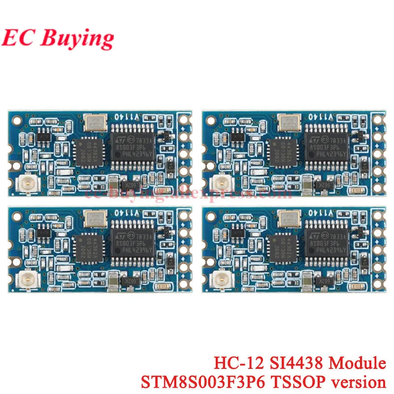 20Pcs/1pc HC-12 433Mhz SI4438 SI4463 Wireless Serial Port Module 1000m UART 3.3V/5V TTL Level With Antenna Bluetooth-compatible