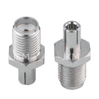 1PCS RF Coaxial Adapter SMA To TS9 CRC9 Coax Jack Connector RP SMA Female Jack To TS9 CRC9 Male Plug Silver Gold