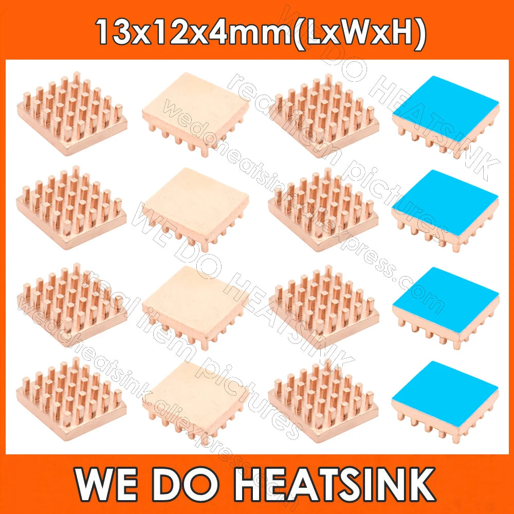 WE DO HEATSINK Small Tiny Useful Pure Copper Heat Sink Without or With Thermal Pad For Raspberry Pi Banana Pi IC Chipset Package
