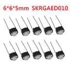 10/20/50/100PCS SKRGAED010 ALPS Tact Switch 6*6*5 White Black Touch Switch 6*6*5mm DIP Tactile Push Button Micro Switch