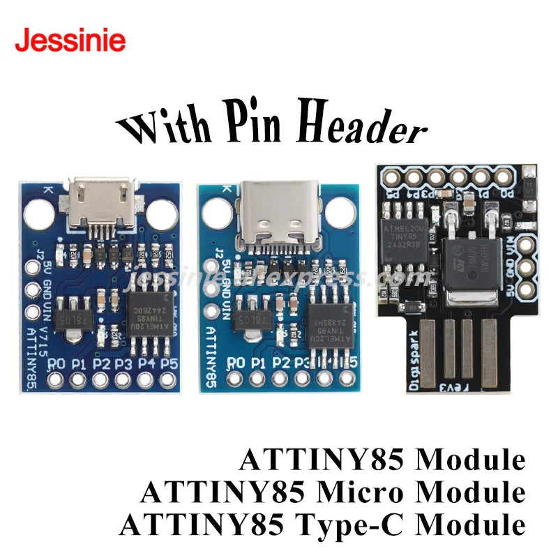 10pcs/1pc ATTINY85 Micro Type-C Development Board 8-bit AVR Microcontroller Module Digispark Kicksta Expansion Board for Arduino