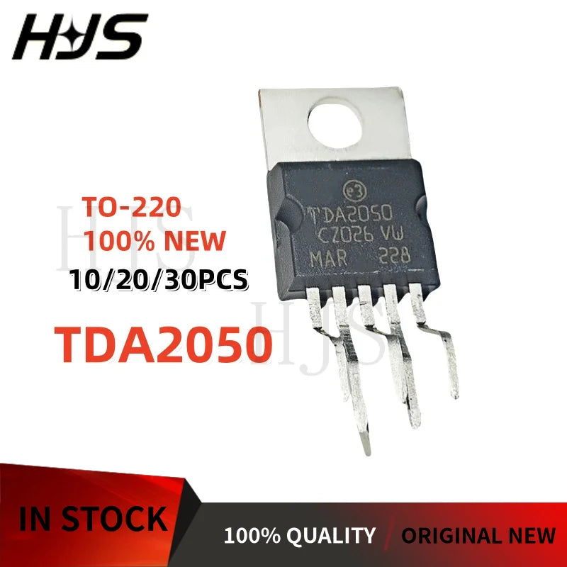 10-30PCS TDA2050 TDA2050A TO-220-5 IC Audio  Amplifier Electronic Components Brand New In Stock