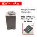 1Pc H3Y-4 AC110V 220V Power on Time Delay Relay Timer Switch 1S/5S/10S/30S/60S/5M/10M/30M/60M Delay Rotary Knob
