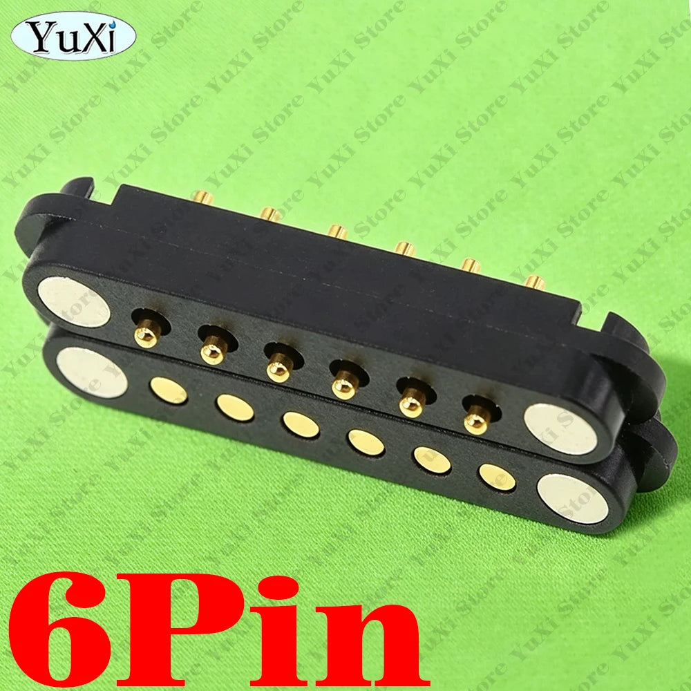 1-10set DC Magnetic Pogo Pin Connector 2Pin 3P 4P 5P 6P 7P 8P Pogopin Male Female Spacing 2.5/2.54mm Loaded Power Socket 2A