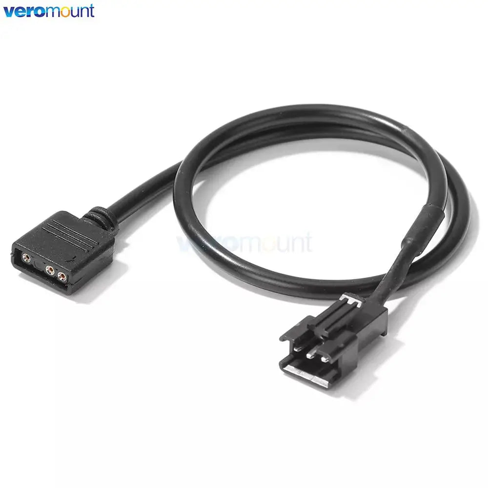 Motherboard 12V 4Pin RGB / 5V 3Pin ARGB to SM JST Female Male Conversion Adapter Cable 30cm for PC Computer LED Light Strip Line
