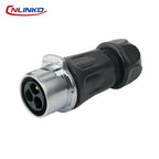 CNLINKO M24 PBT Waterproof Circular Solder Type Connector Female Plug+Male Mating Socket for Industrial Signal & Power Systems