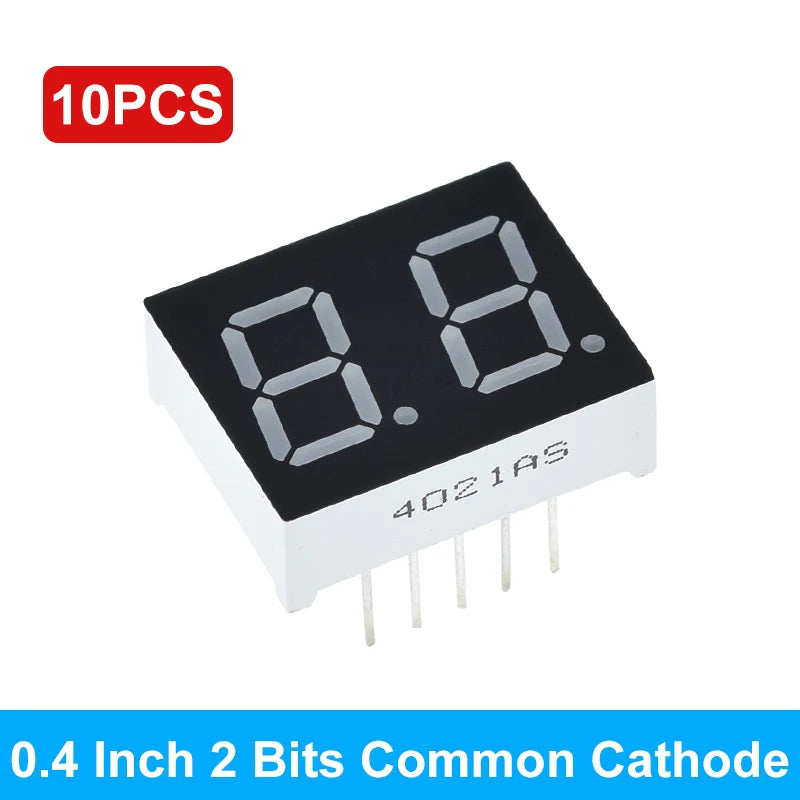 0.4 Inch Digital Tube LED Display 1Bit 2 Bit 3 Bit 4 Bit Clock Common Anode Cathode 0.4" 7 Segment Led DIY Red Board for arduino