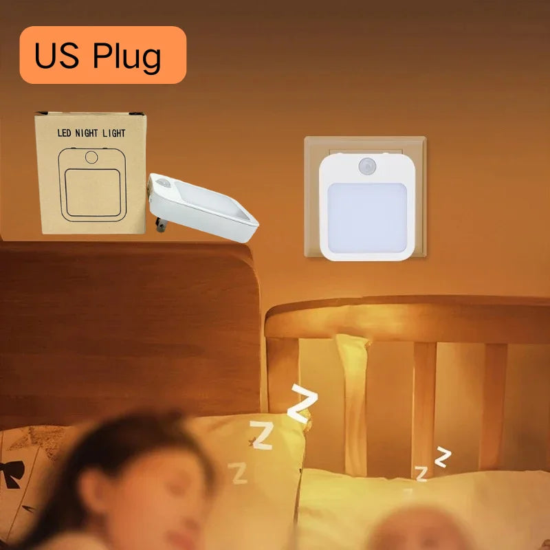 Night Light Motion Sensor LED Light Plug/Rechargeable Lamps Children'S Night Light Wireless Night Lamp for Bedside Table Bedroom