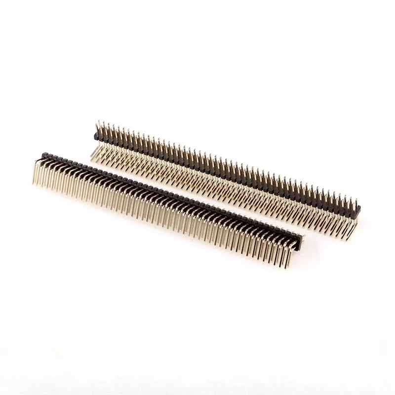 10pcs 1.27mm Pitch Dual Row Bent Right Angle 90 Degree 2*2/3/4/5/6/7/8-50P Dual Row Male Pin Header PCB Board Connector