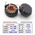 5pcs Ferrosilicon Aluminum Magnetic Ring Inductor 50125-33uh47uh100uh In-line Ring High Current Energy Storage Inductor Coil
