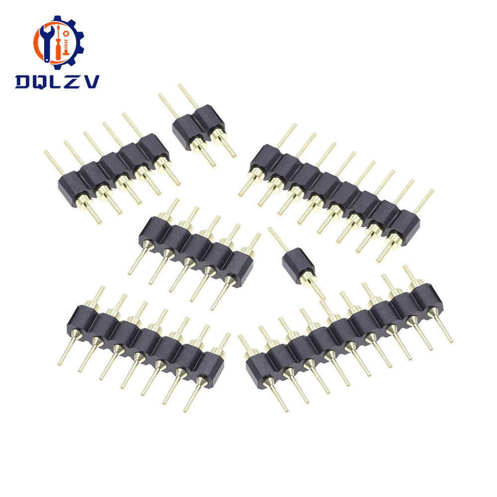 2.54MM Pitch Single Row Male SMD Straight Needle Round Hole Pin Header Copper Foot 1*2p 3p 4p 5p 6p 7p 8p 10p 40pin Connector