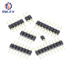 2.54MM Pitch Single Row Male SMD Straight Needle Round Hole Pin Header Copper Foot 1*2p 3p 4p 5p 6p 7p 8p 10p 40pin Connector