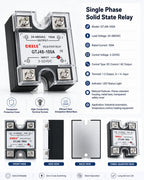 Solid State Relay DC to AC AC to AC DC to DC Zero-crossing SSR 10A25A40A50A60A80A100A