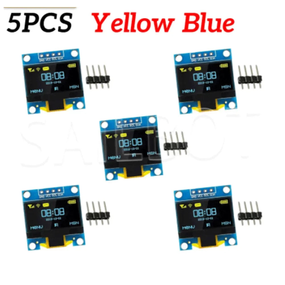 1/3/5Pcs 0.96' OLED Display Module 128x64 SSD1306 I2C Compatible with Arduino Raspberry Pi ESP32 Luminous OLED Display Board