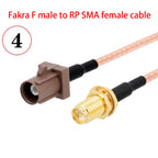 1PC Fakra F Male Female Brown Color To SMA Plug Jack Pigtail Cable Adapter RG316 15cm /30cm/50cm/100cm Wholesale NEW