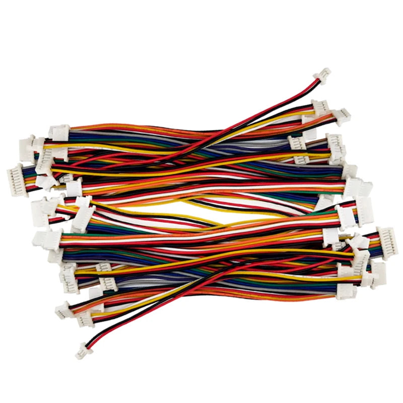 10PCS JST SH1.0 SH 1.0mm Wire Cable Connector 2/3/4/5/6/7/8/9/10/12 Pin 1.0MM Pitch Plug 10CM/20cm/30CM Wire Length 28AWG
