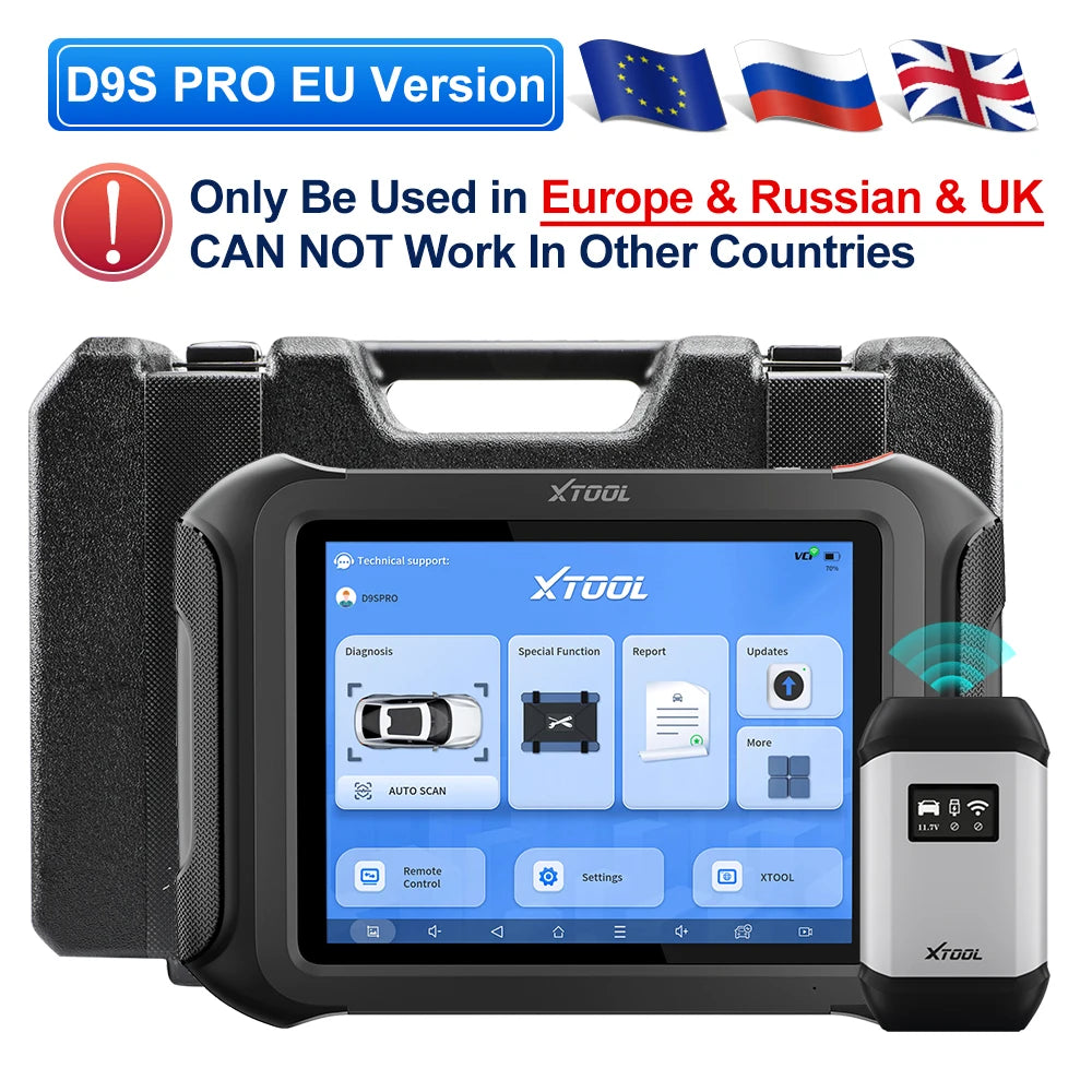XTOOL D9S PRO D9SPRO Car Diagnostic Tool Bluetooth ECU Programming/Coding Automotive Scanner 45 Services CANFD DOIP FCA Topology