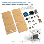 ESP8266 Mini Electronic Clock DIY Kit 0.96-inch OLED Display Supports 2.4GHz Wi-Fi Connectivity Enclosed DIY Soldering Kit