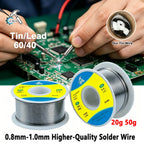 0.8-1.0mm Rosin Core Solder Wire 50g 100g 60/40 25/75 Tin Wire 2.0% No-Clean Flux Multipurpose Welding Roll Iron Household Tool
