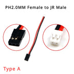 1/5/10Pcs/lot PH2.0 Male/Female to JR/FUTABA Connector Charging Adapter Cable Converter Lead for RC Hobby Battery FPV RC Models