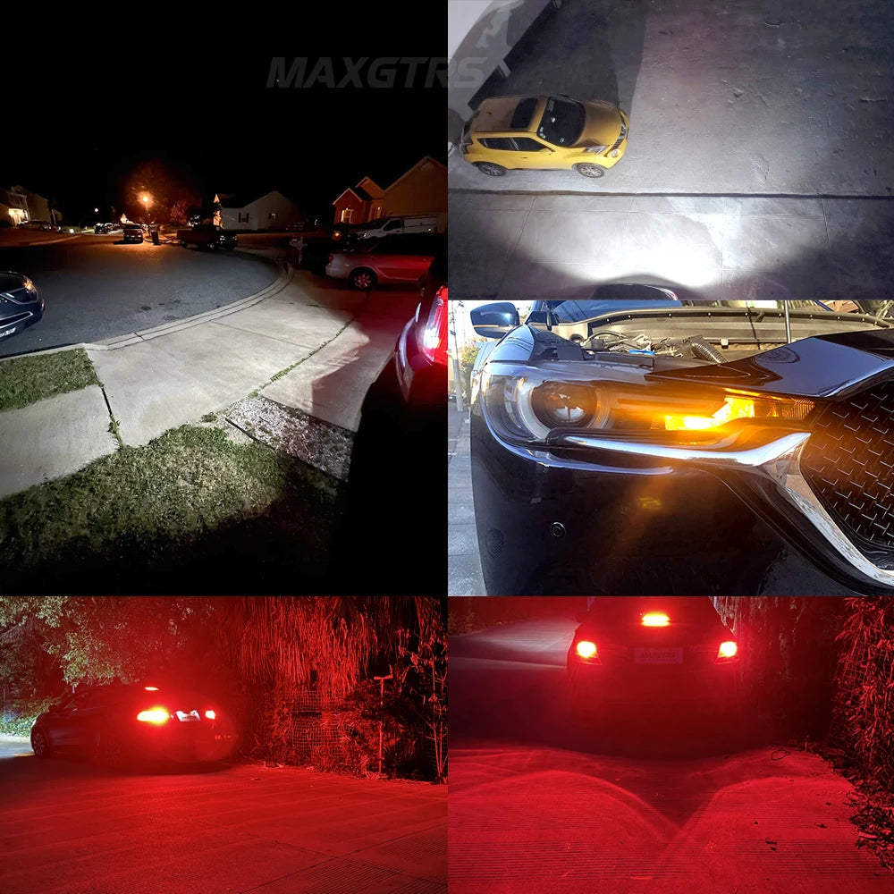 2x 2000LM Canbus T15 T16 LED Reverse Lights 912 W16W W15W Car Back Up Rear Lamp White Red Yellow Amber Super Bright High Power