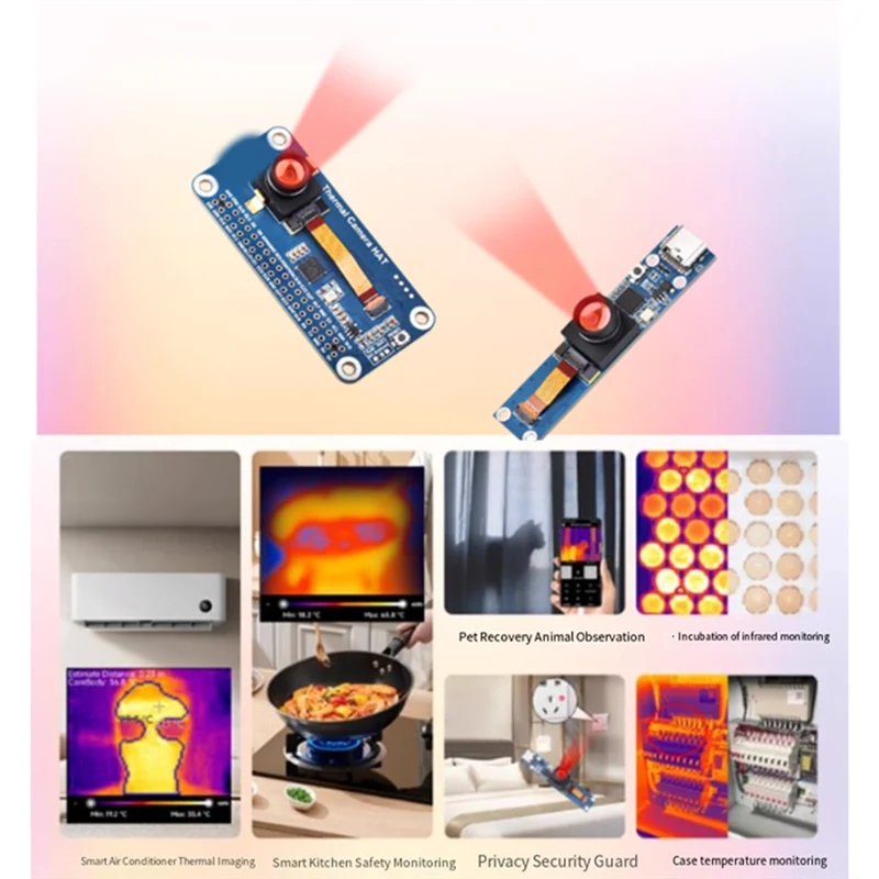 【T07A】Long-Wave IR Thermal Imaging Camera Module For Raspberry Pi IR Camera Long-Wave Camera Module Thermal Camera HAT