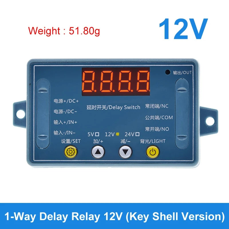 DC 5V 12V 24V 10A Adjustable Time Delay Relay Module 32 Modes LED Digital Timming Trigger Timer Control Switch Pulse Cycle