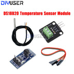 DS18B20 Temperature Sensor Waterproof Probe 100cm Cable, -55°C to +125°C, Stainless Steel