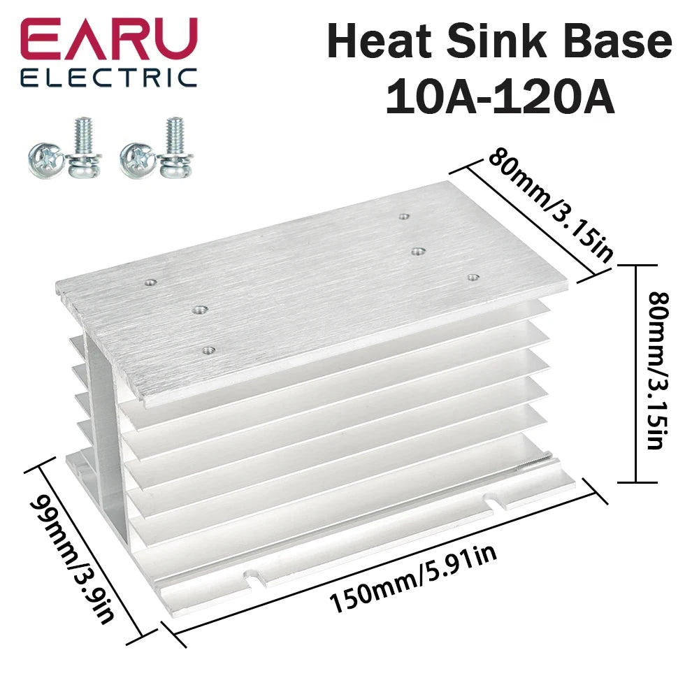 EARU Three Phase DC Control AC Solid State Relay Module SSR 10A 25A 40A 60A 80A 100A 150A 200A 5-32VDC to 24-480VAC Heat Sink
