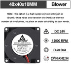 Gdstime Brushless Turbo Fan 24V Dual Ball 30mm 40mm 50mm For 3D Printer Fan DC Blower Cooling Fan 3010 4010 4020 5015 Clooer