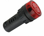 AD16-22SM Buzzer 22mm Panel Diameter DC 12V 24V AC 110V 220V Flash Signal Light Red LED Active Buzzer Beep Alarm Indicator
