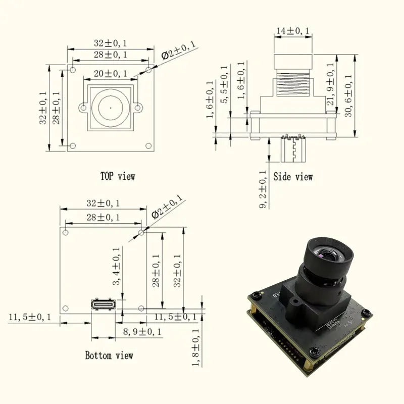 1/1.8 IMX678 4K 60FPS USB3.0 8MP Industry HD low light Camera Module Wide Angle for Windows Android Raspberry Pi Linux
