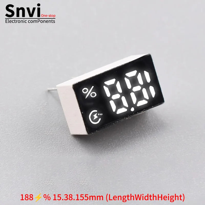 188 7-Segment Display, 188 Fast Charging 7-Segment Display, 188% 2.5-Digit 7-Segment Display with Single-Row Pins